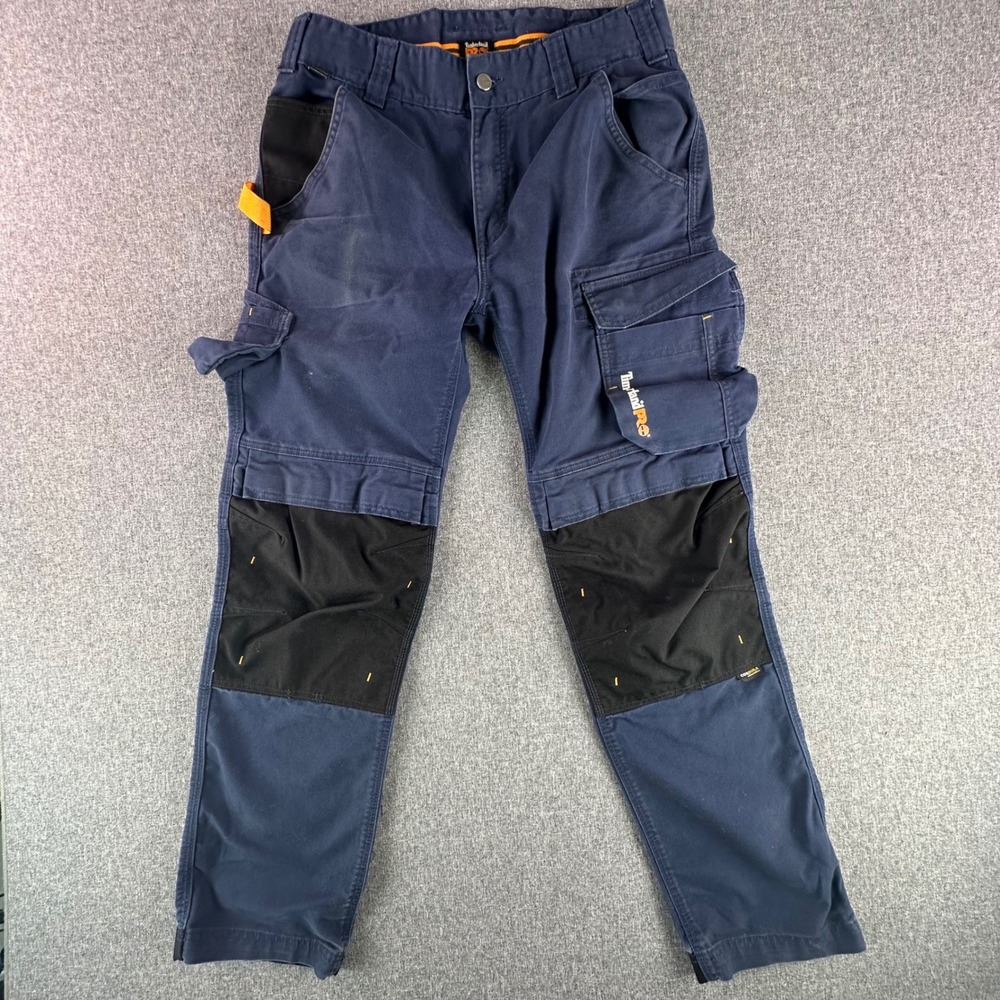 Timberland PRO Pants Mens 33x34 Modern Fit TB0A10YL Navy Blue Cargo Utility